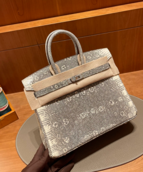 에르메스 버킨백25 히말라야 은장 리자드 가죽